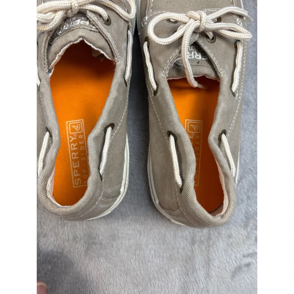 Sperry‎ Top-Sider Halyard Tan Canvas Boat Shoes Mens 5M YB42938A